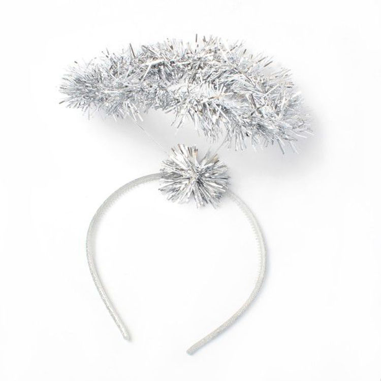 Picture of 72120 SILVER CHRISTMAS HALO ON A NARROW GLITTER BAND 5mm